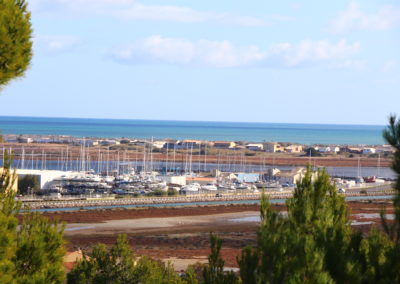vue aérienne du port de tout pour le bateau